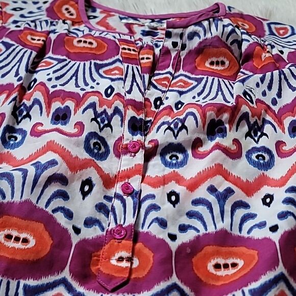 Trina Turk Patterned Silk Top Size Small - Picture 2 of 5